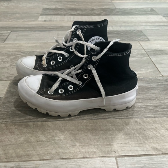 Converse Shoes - Converse Chuck Taylor All Star High Top Black Lugged Platform Sneaker Women 8